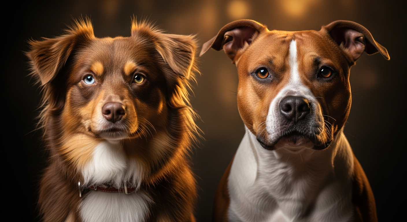 Comparaison Berger Américain Miniature vs American Staffordshire Terrier