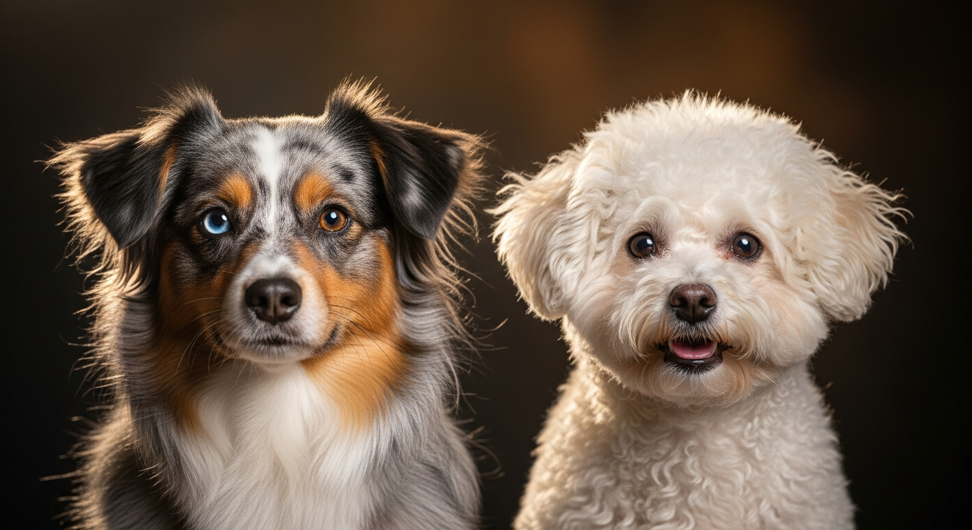 Comparaison Berger Américain Miniature vs Bichon A Poil Frise