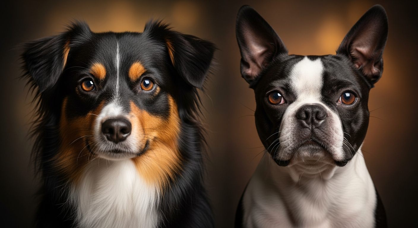 Comparaison Berger Américain Miniature vs Boston Terrier