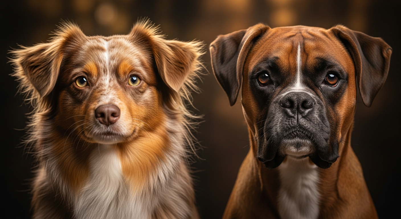 Comparaison Berger Américain Miniature vs Boxer Bringé