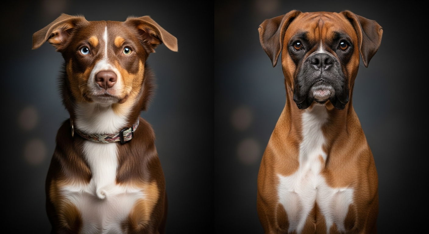 Comparaison Berger Américain Miniature vs Boxer Fauve