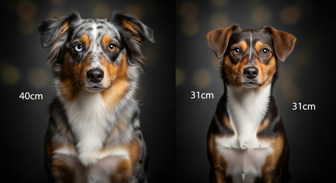 Comparaison Berger Américain Miniature vs Caniche Nain Fauve