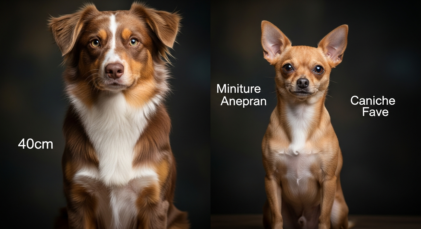 Comparaison Berger Américain Miniature vs Caniche Toy Fauve