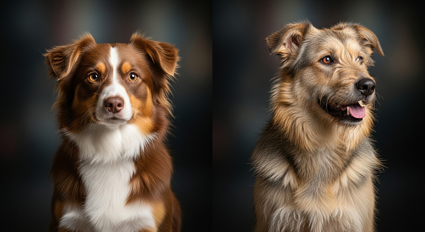 Comparaison Berger Américain Miniature vs Chien Courant De Bosnie À Poil Dur
