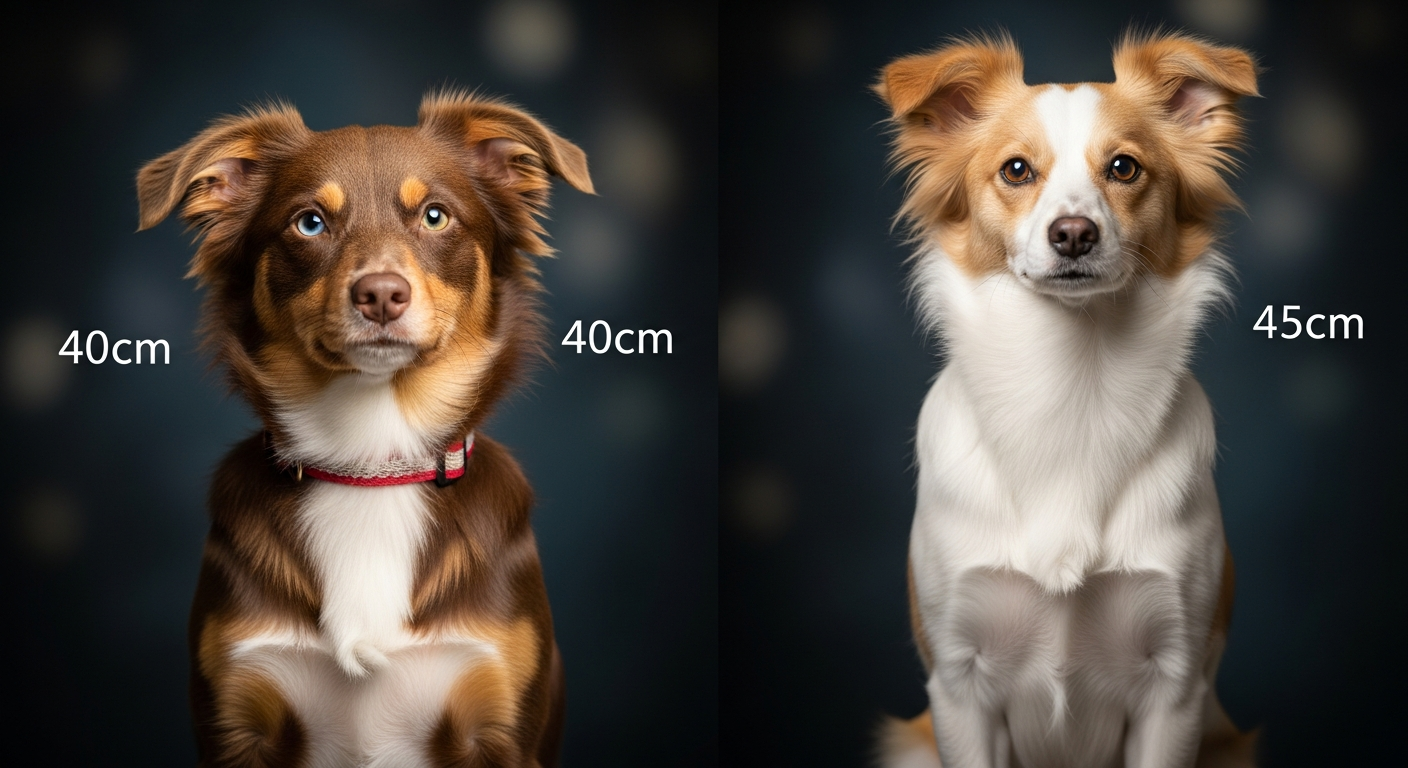 Comparaison Berger Américain Miniature vs Chien Nu Du Perou Moyen