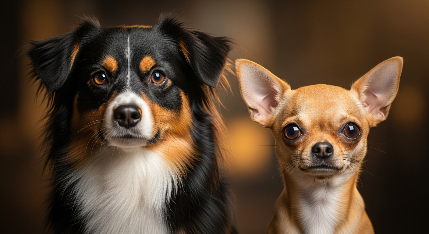 Comparaison Berger Américain Miniature vs Chihuahua