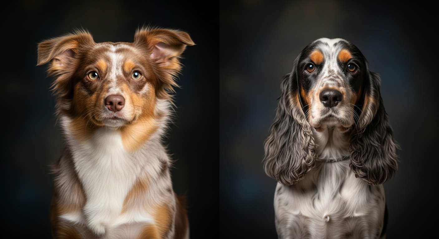 Comparaison Berger Américain Miniature vs Cocker Anglais Autres Couleurs