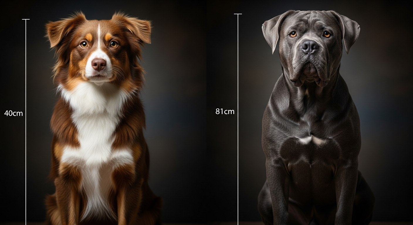 Comparaison Berger Américain Miniature vs Dogue Allemand Bleu