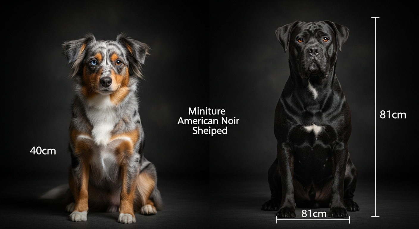 Comparaison Berger Américain Miniature vs Dogue Allemand Noir