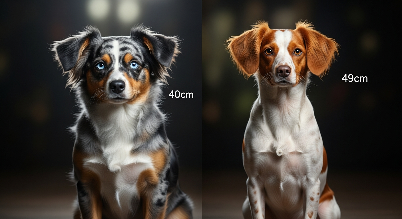 Comparaison Berger Américain Miniature vs Epagneul Breton Blanc Et Orange