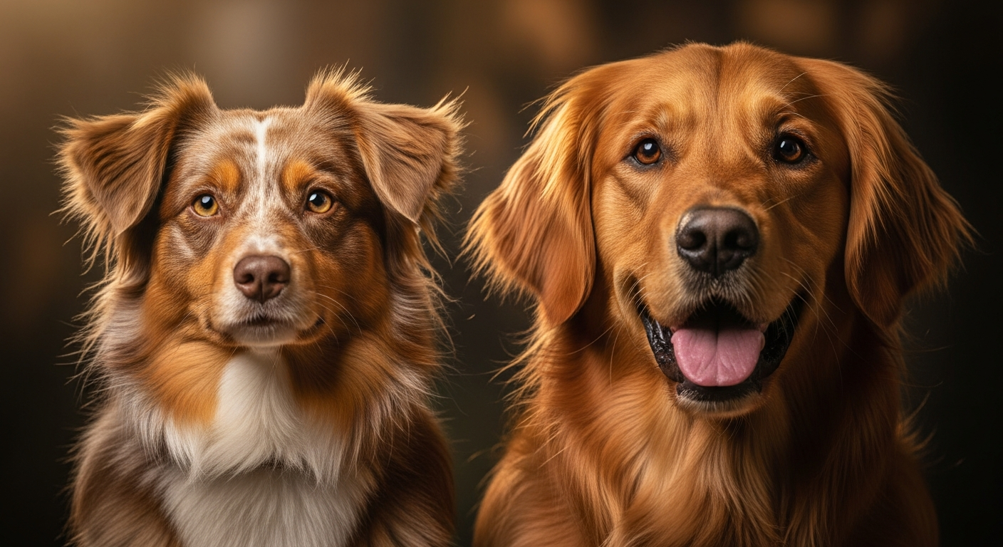 Golden Retriever vs Berger Américain Miniature