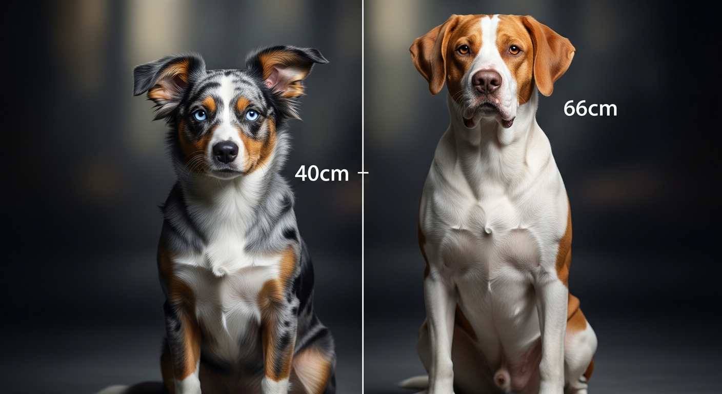 Comparaison Berger Américain Miniature vs Grand Anglo Français Blanc Et Orange