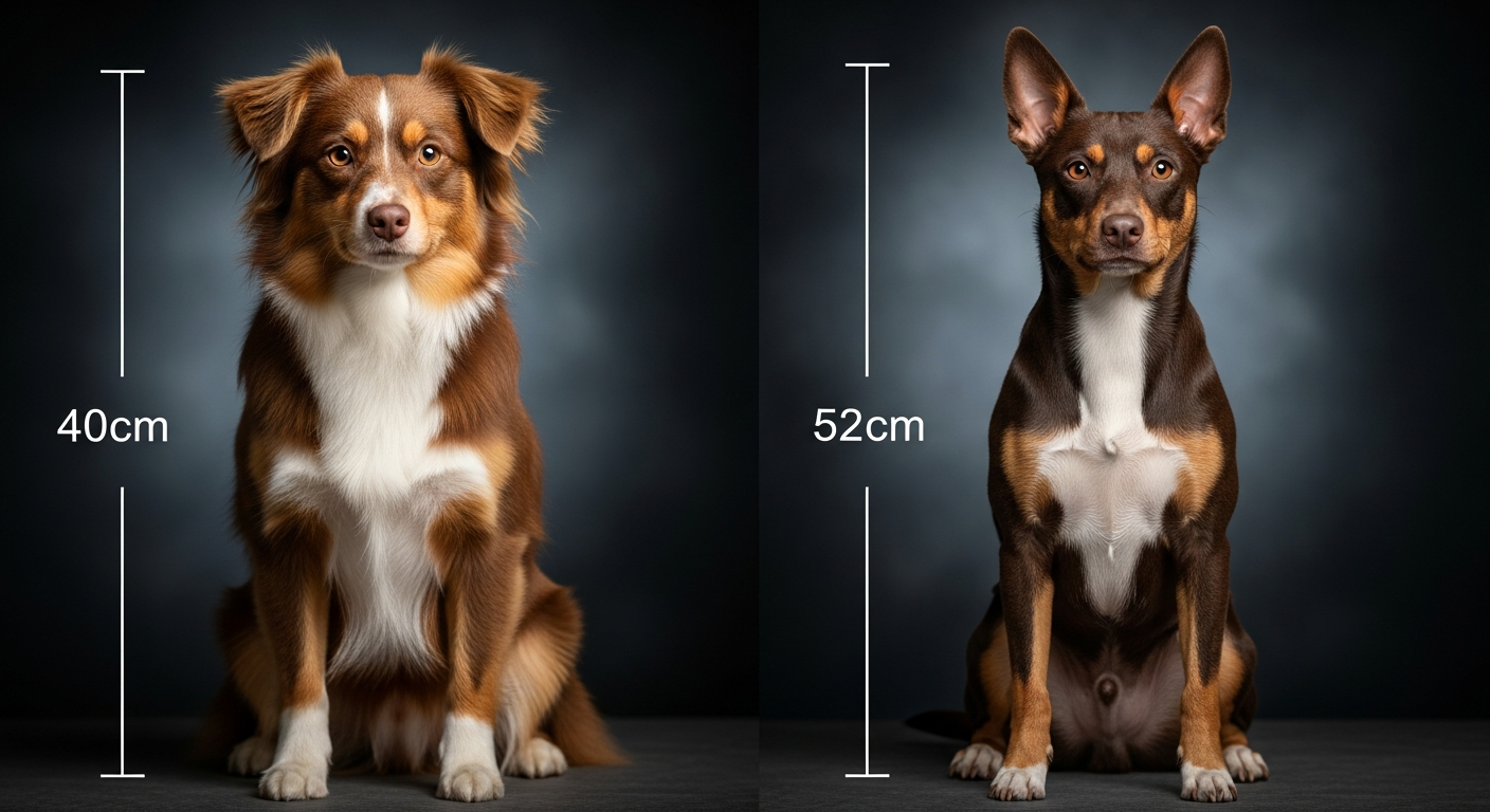 Comparaison Berger Américain Miniature vs Grand Caniche Fauve