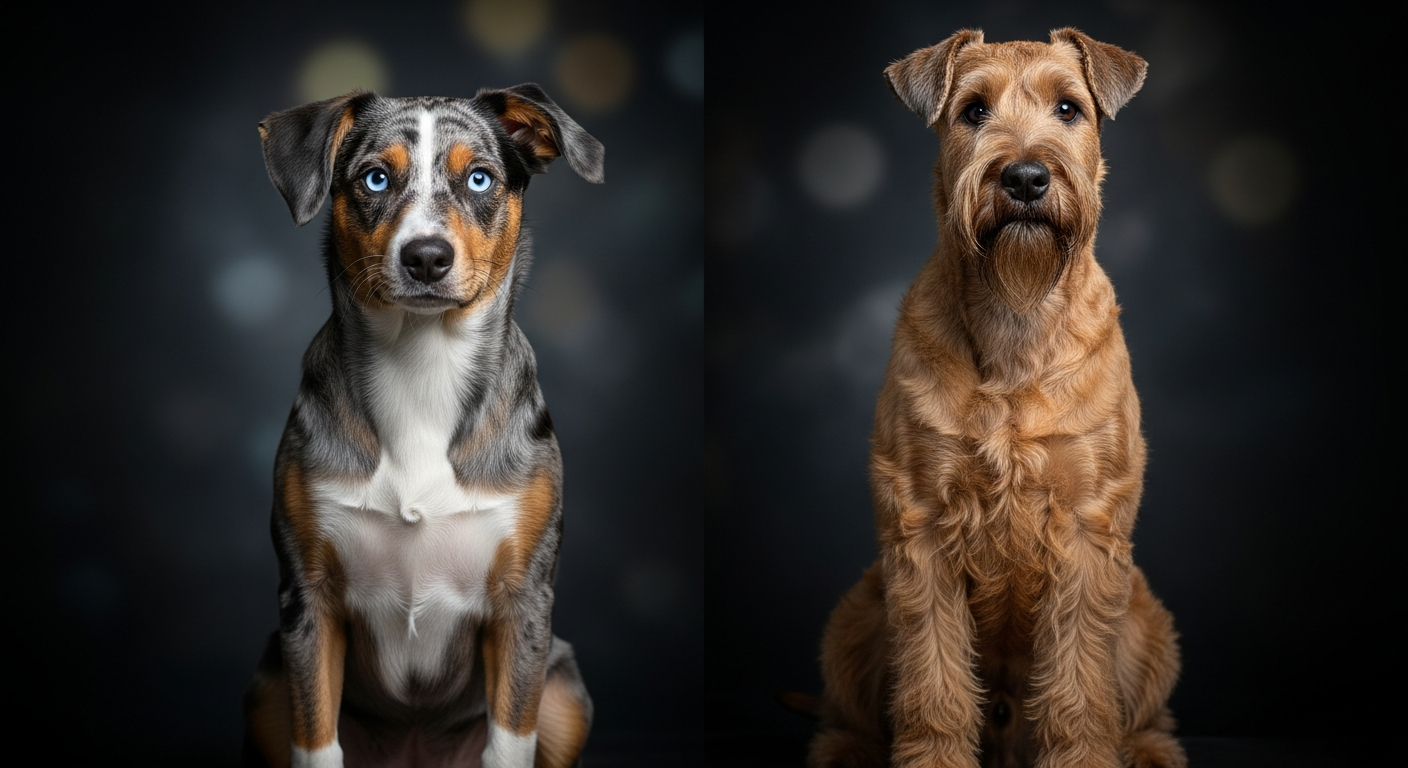 Comparaison Berger Américain Miniature vs Irish Soft Coated Wheaten Terrier