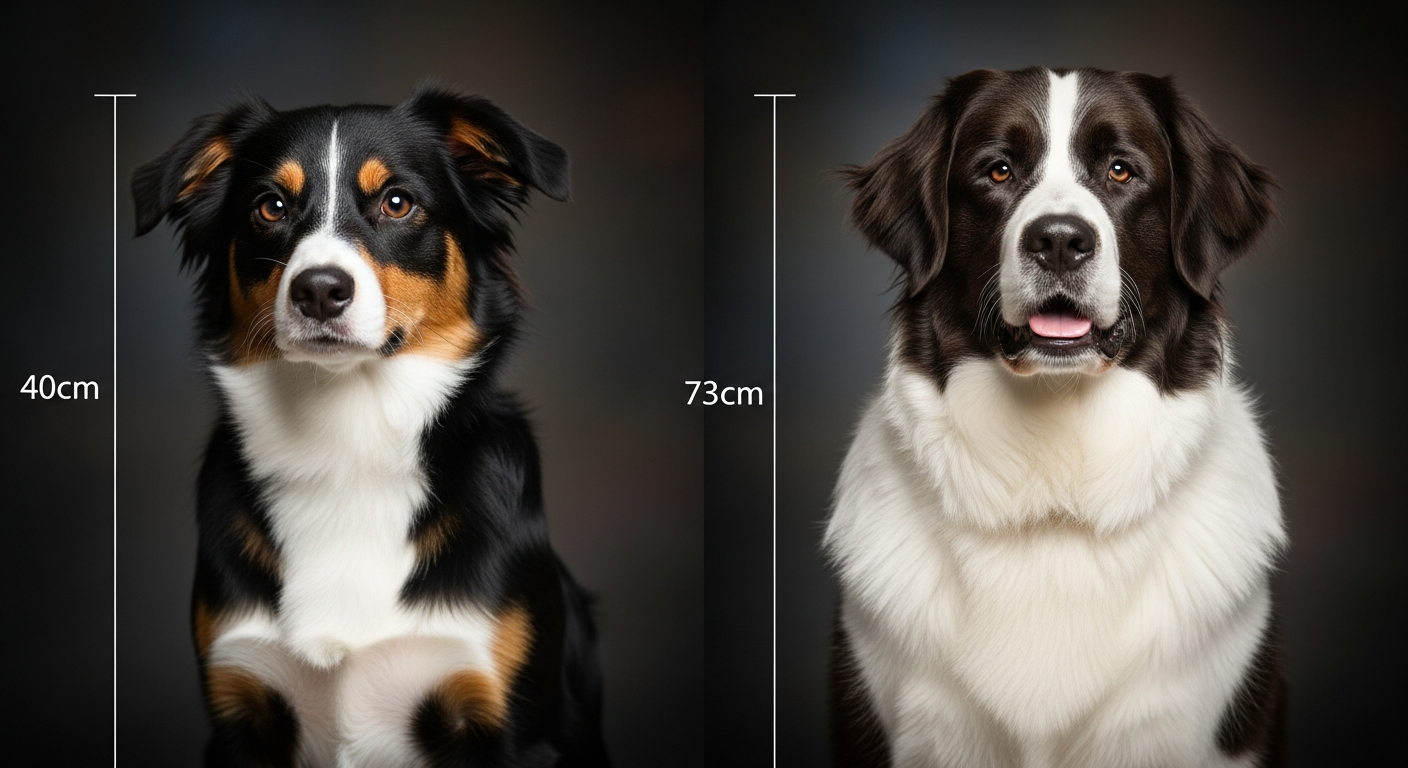 Comparaison Berger Américain Miniature vs Landseer - Type Continental Européen