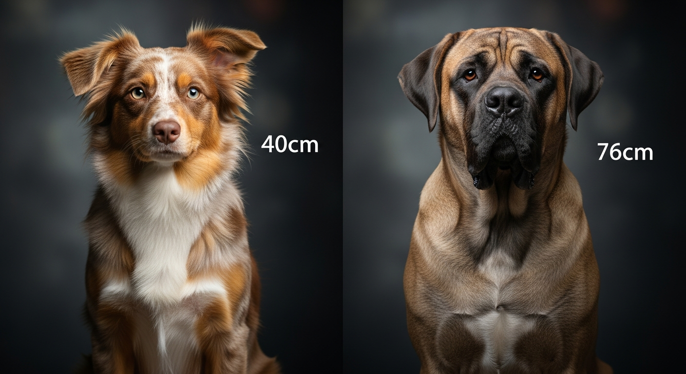 Comparaison Berger Américain Miniature vs Mastiff