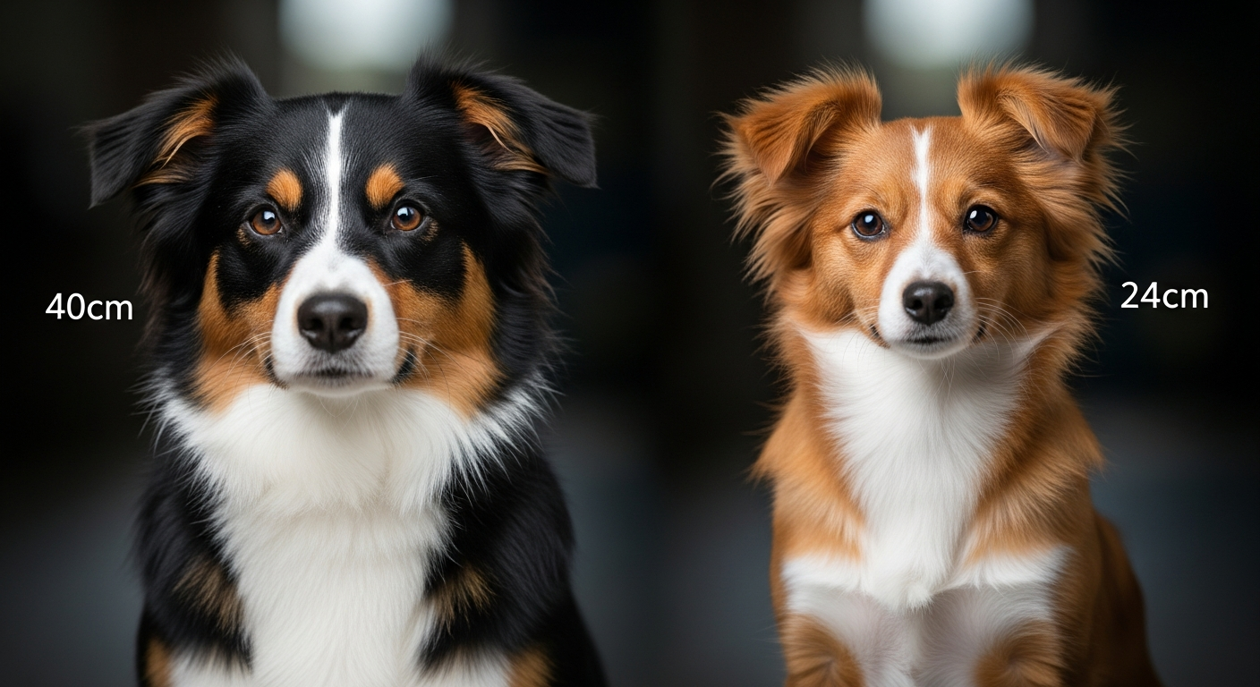 Comparaison Berger Américain Miniature vs Petit Chien Russe Poil Lisse