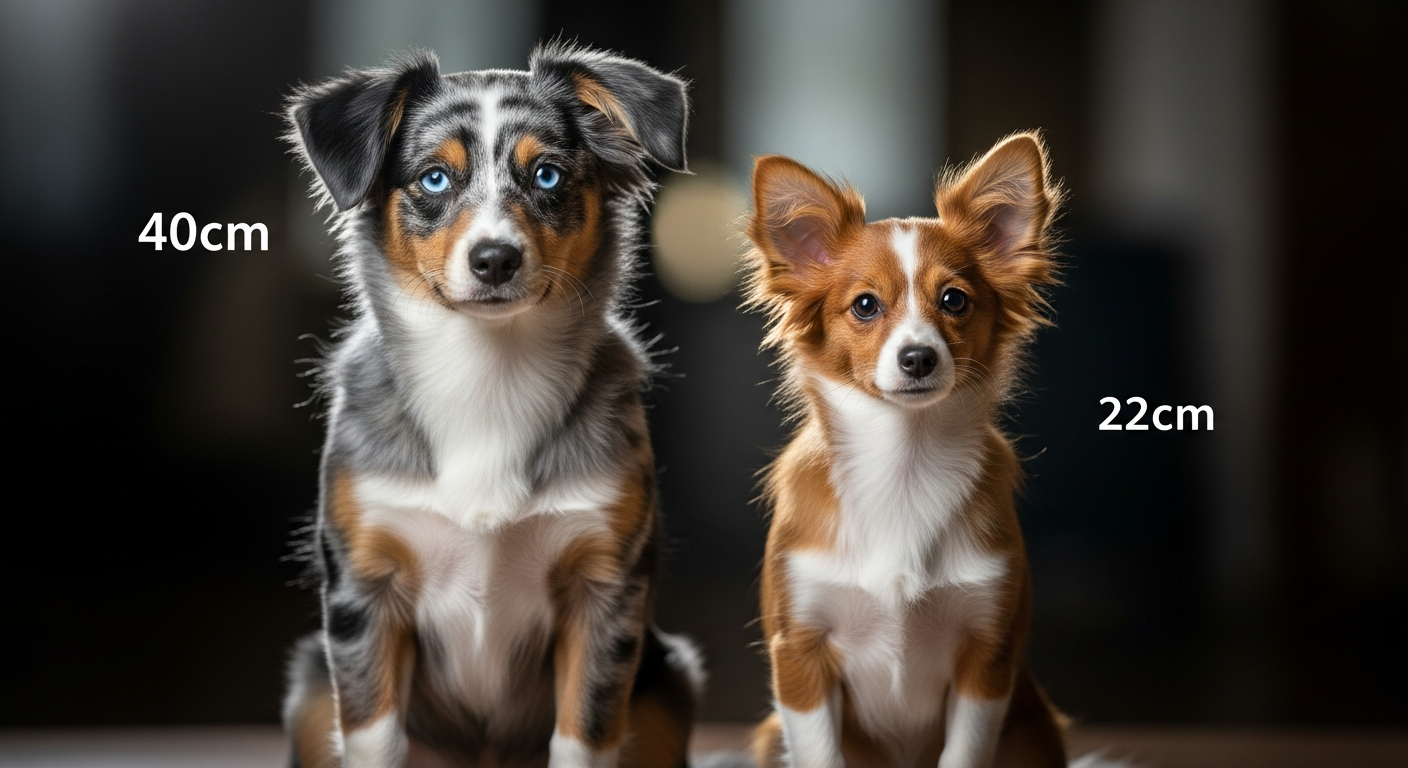 Comparaison Berger Américain Miniature vs Petit Chien Russe Poil Long