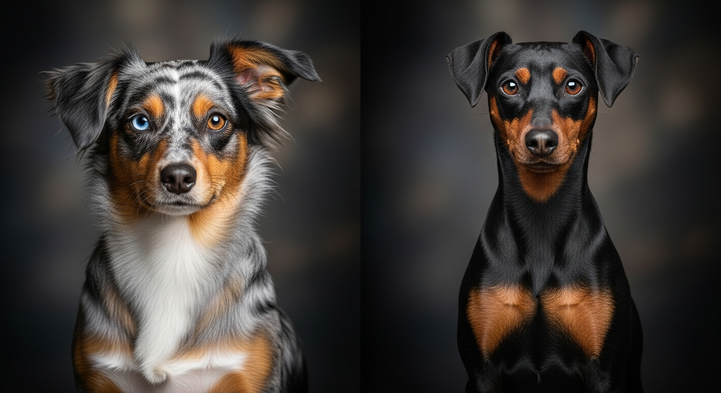 Comparaison Berger Américain Miniature vs Pinscher Moyen