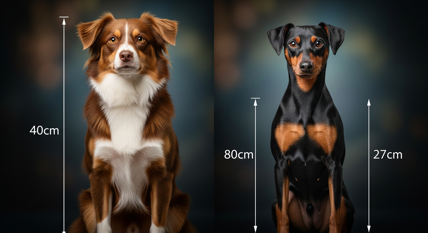 Comparaison Berger Américain Miniature vs Pinscher Nain Unicolore
