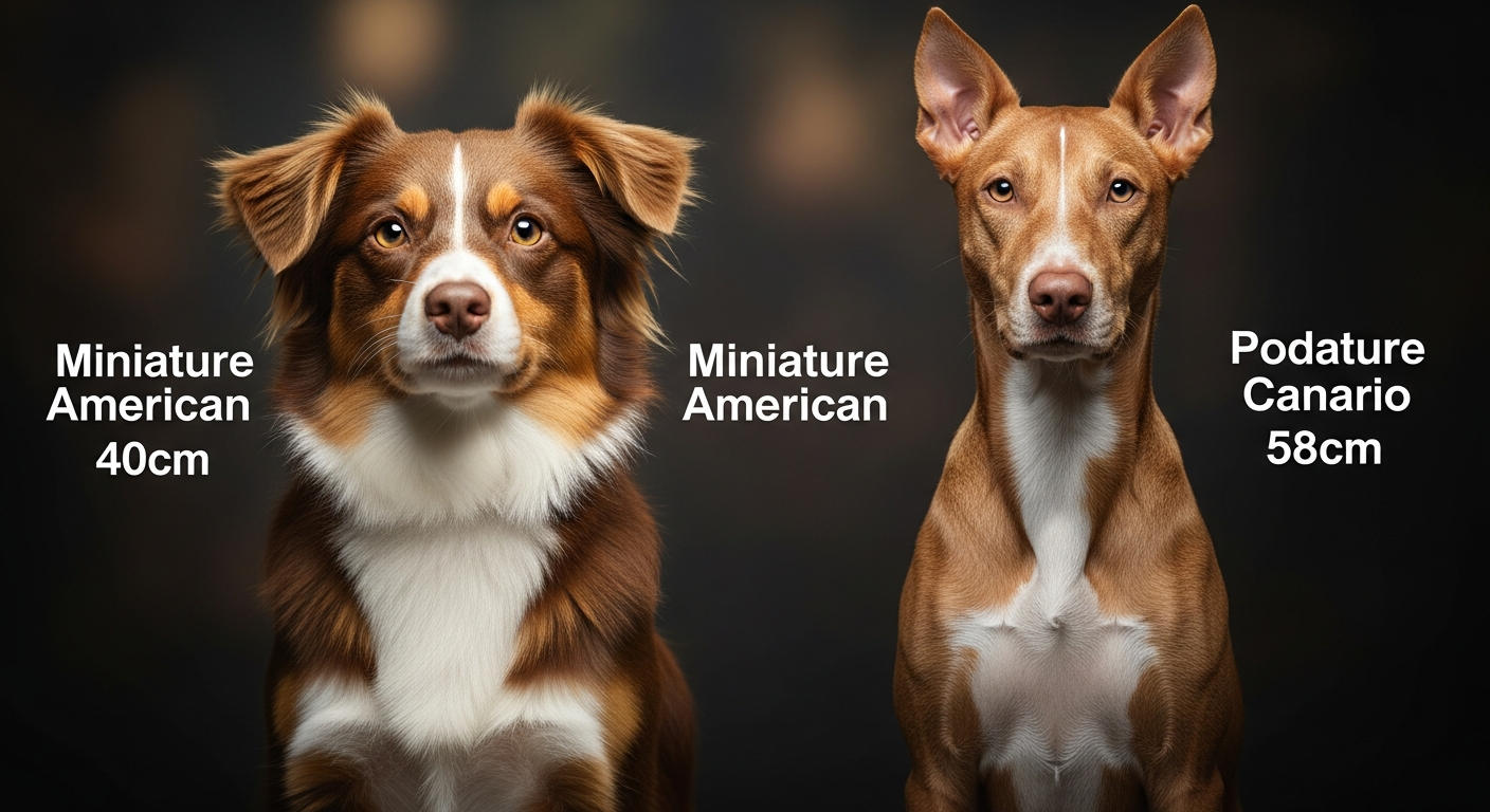 Comparaison Berger Américain Miniature vs Podenco Canario
