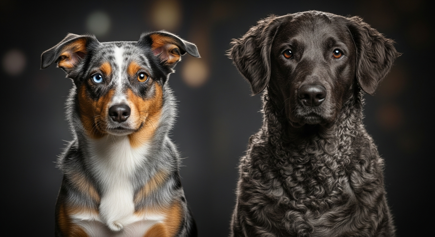 Comparaison Berger Américain Miniature vs Retriever À Poil Bouclé