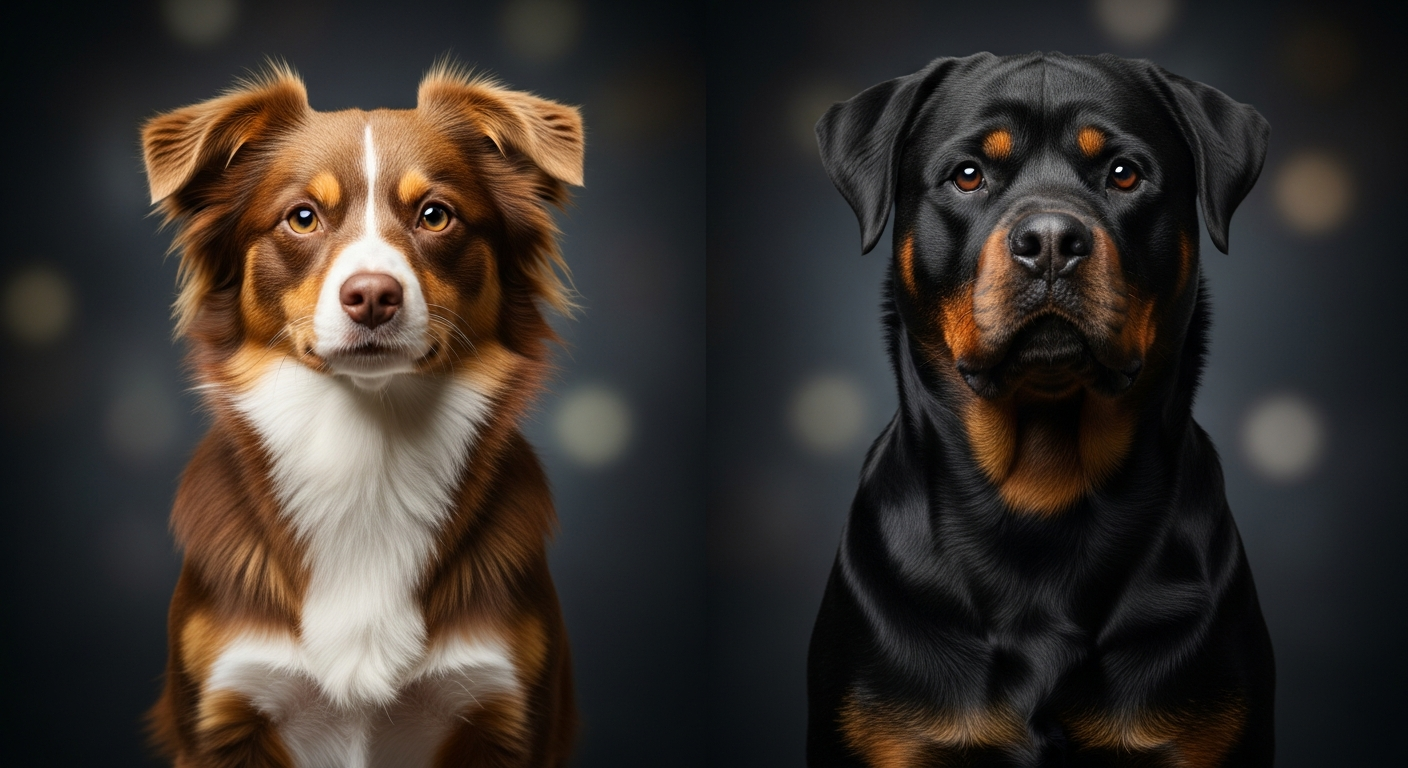Comparaison Berger Américain Miniature vs Rottweiler