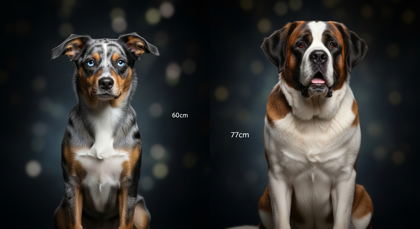Comparaison Berger Américain Miniature vs Saint Bernard À Poil Court