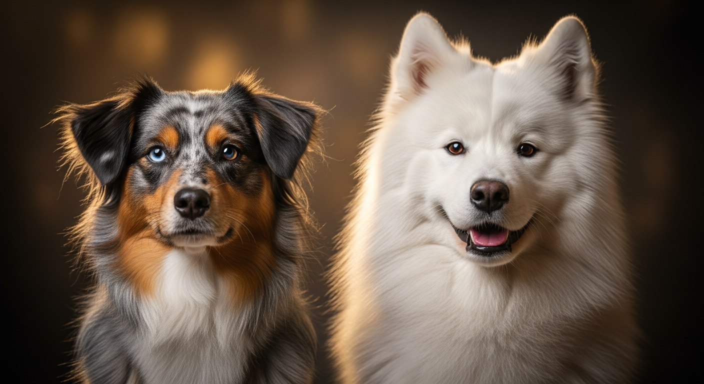 Comparaison Berger Américain Miniature vs Samoyede