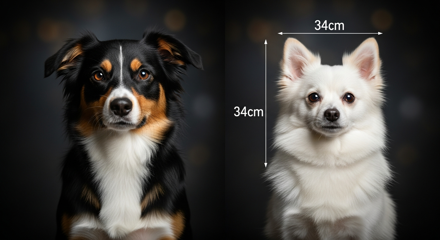 Comparaison Berger Américain Miniature vs Spitz Moyen Blanc