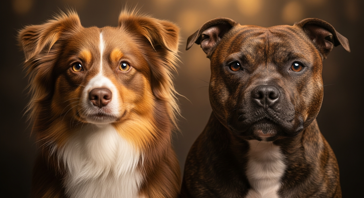 Comparaison Berger Américain Miniature vs Staffordshire Bull Terrier