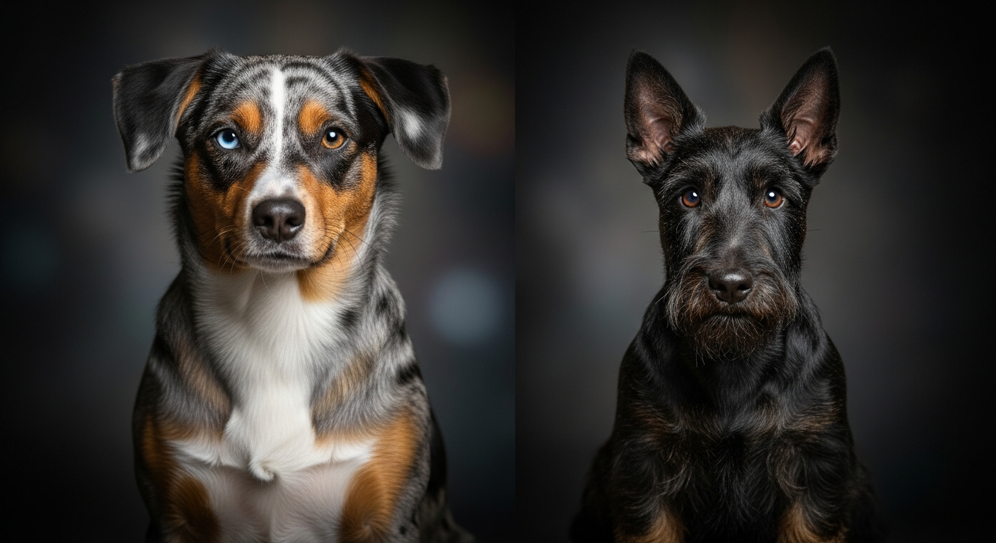 Comparaison Berger Américain Miniature vs Terrier Ecossais