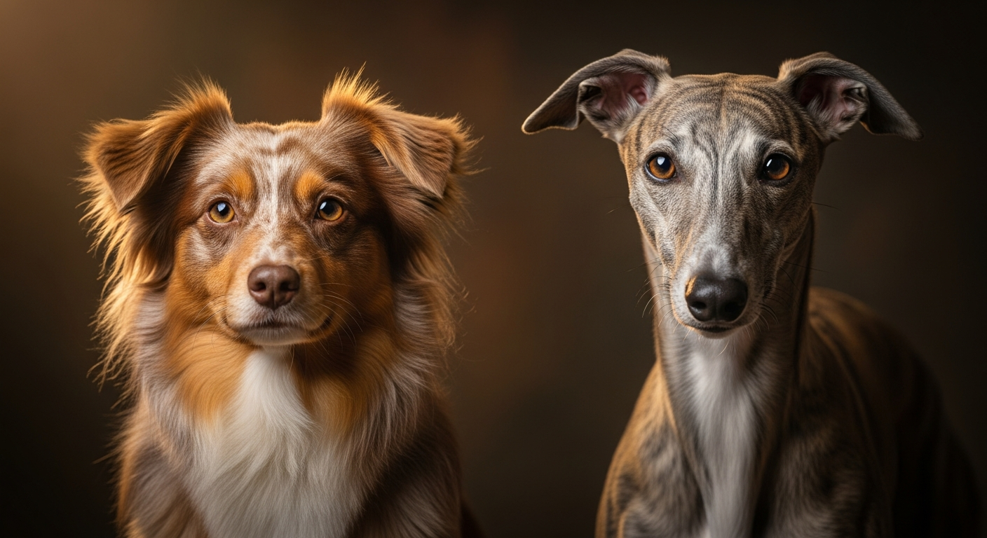 Comparaison Berger Américain Miniature vs Whippet
