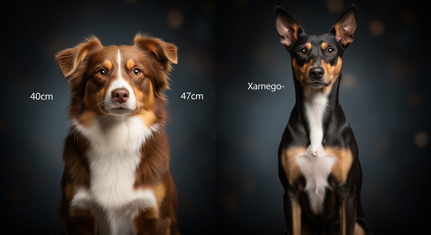 Comparaison Berger Américain Miniature vs Xarnego-Podenco Valenciano À Poil Lisse