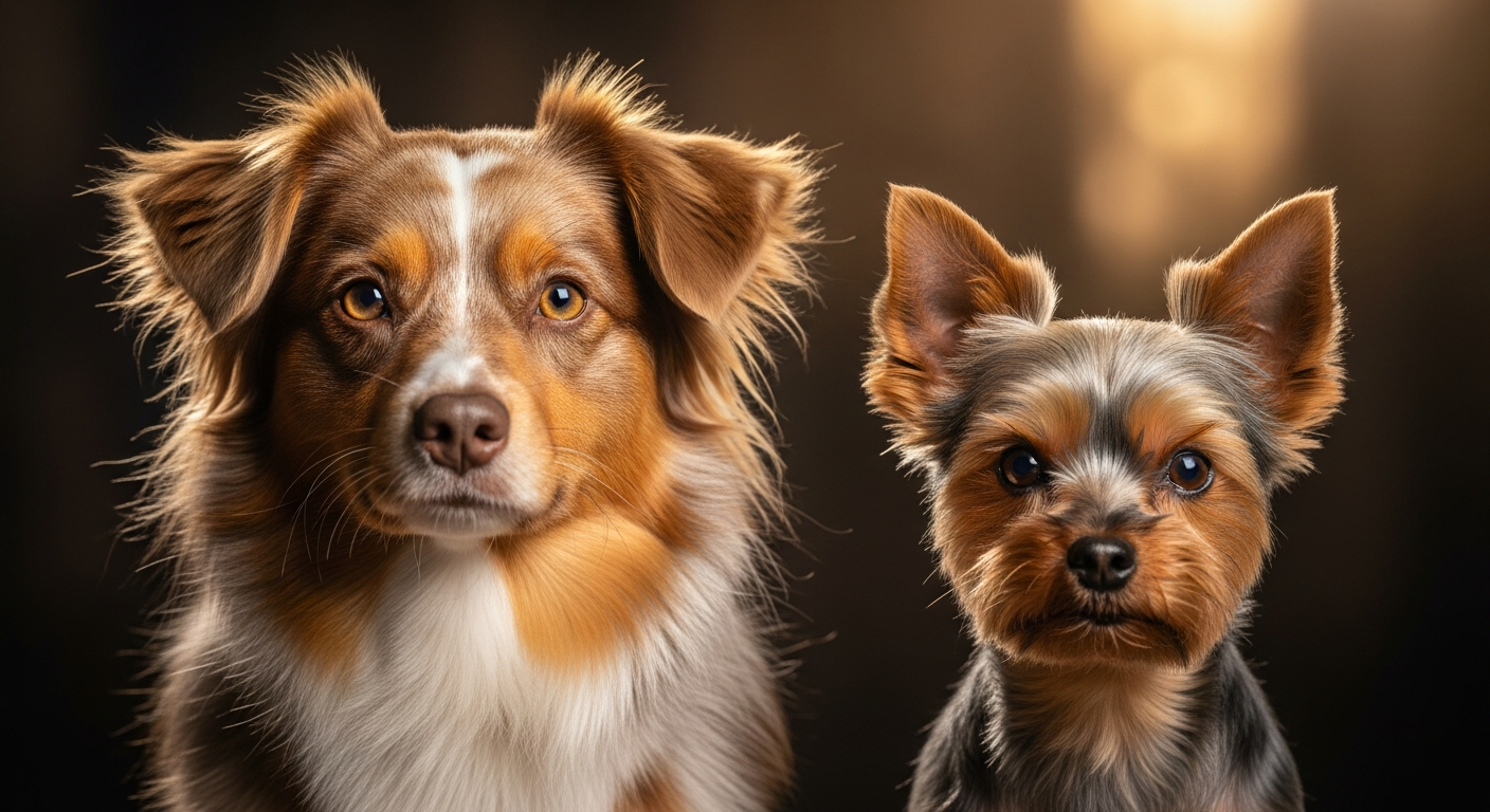 Comparaison Berger Américain Miniature vs Yorkshire Terrier